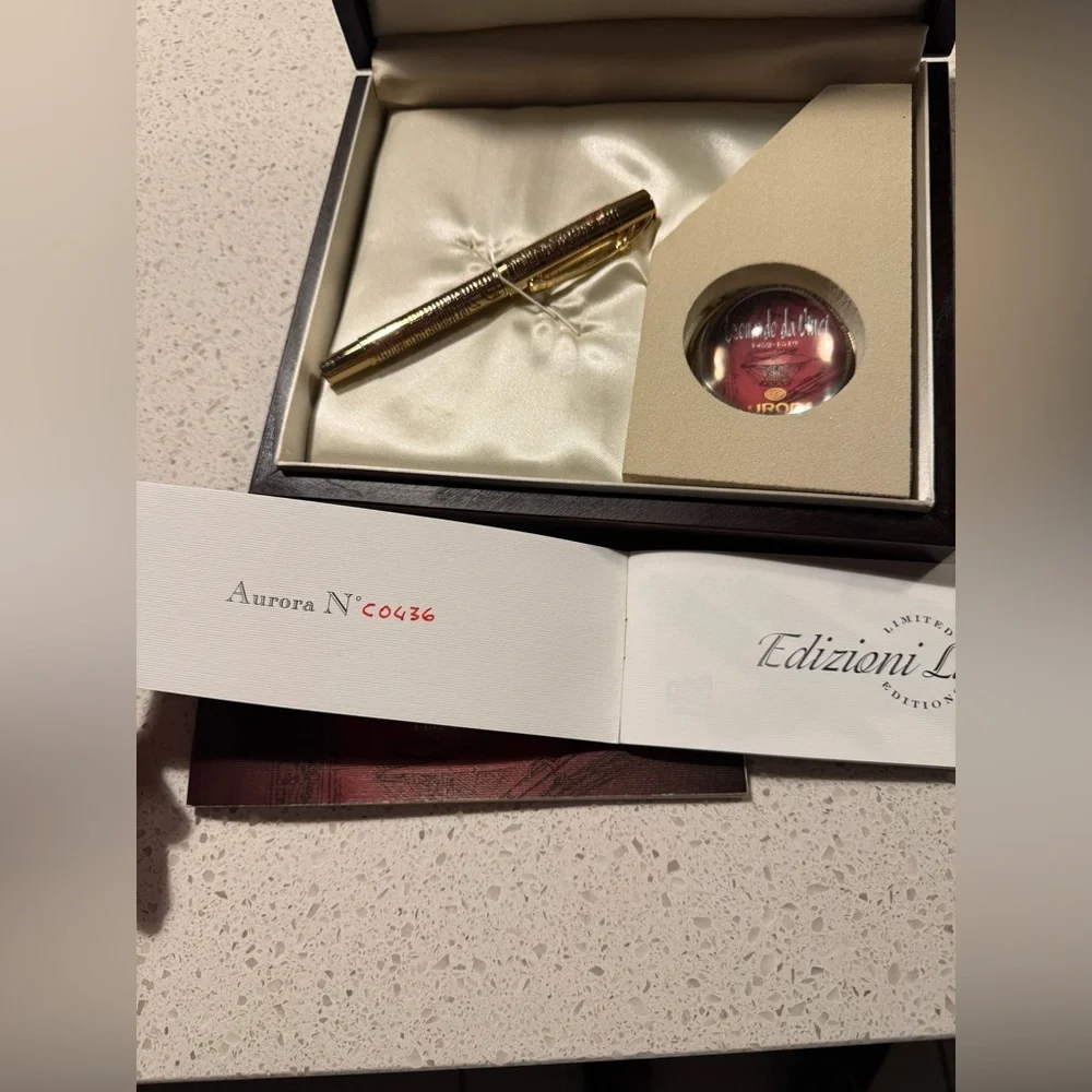 Aurora Pen Leonardo Da Vinci Rollerball Pen - Limited Edition 436/1919 w box